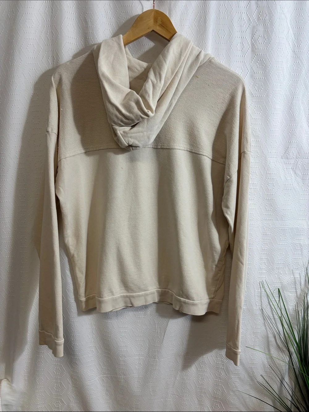 Mate the Label crop hoodie cream organic cotton